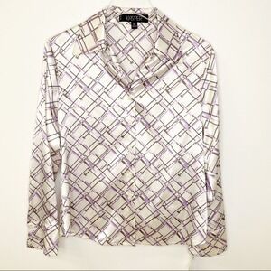 VINTAGE Kasper Button Down Blouse NWT